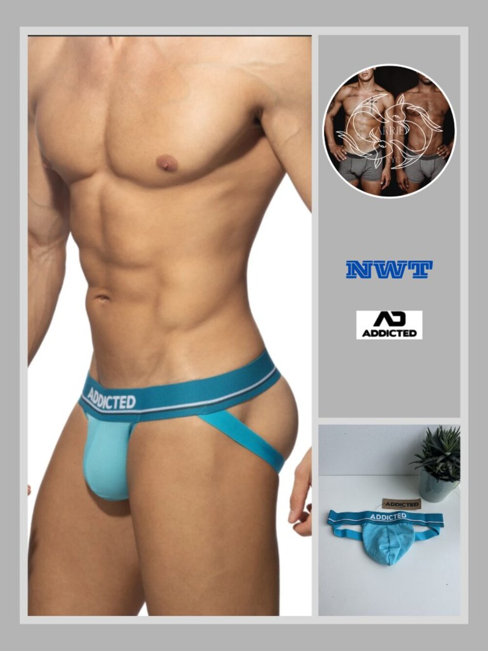 Addicted - Basic Jockstrap - Turquoise Blue (L)